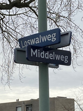 Borden Loswalweg en Middelweg