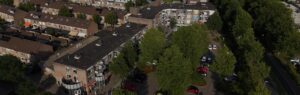 Pearl Bucke-erf van boven