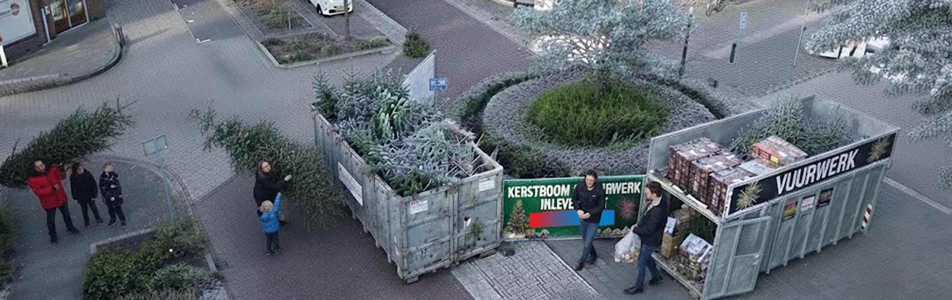 Vuurwerk en kerstboom inleverpunten